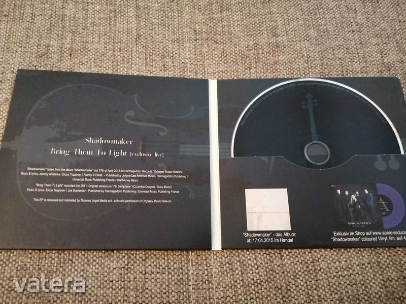 APOCALYPTICA : SHADOWMAKER 2015 MAXI CD