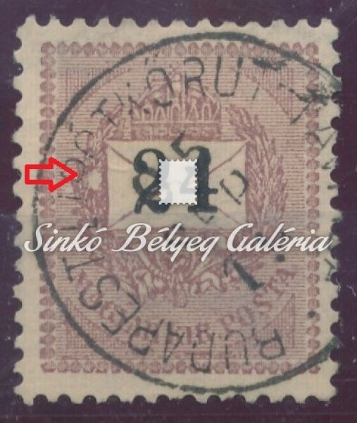 1889 feketeszamu krajcaros 24kr belyeg