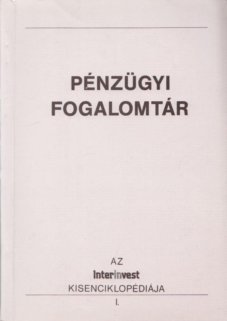 Pénzügyi fogalomtár