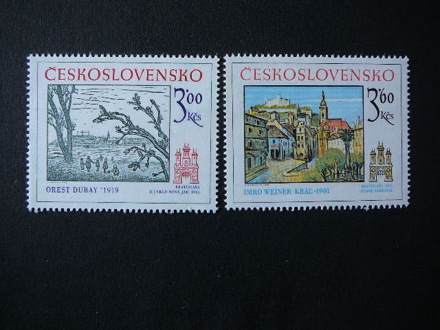 Csehszlovák postatiszta bélyegsor