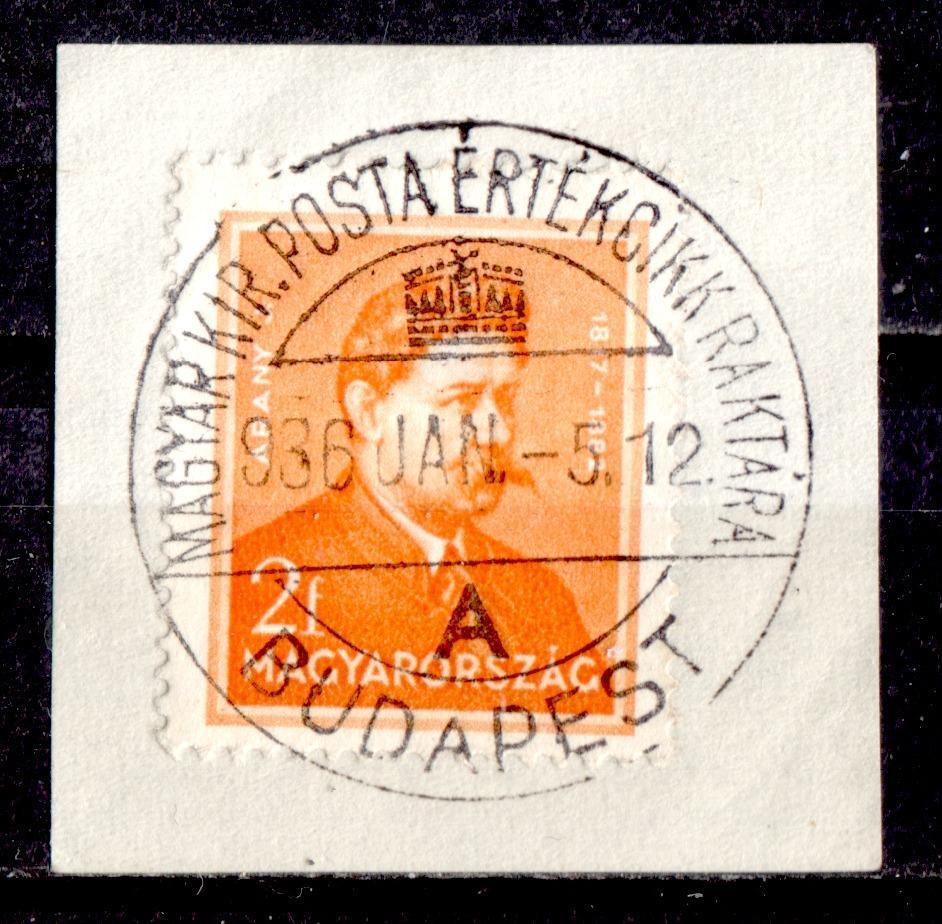 1936 Arcképek MAGYAR KIR. POSTA ÉRTKCIKKRAKTÁRA / A / BUDAPEST luxus lebélyegzés (b18)