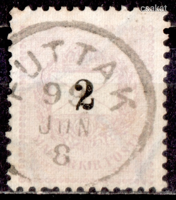 1898 feketeszámú krajcáros FUTTAK bélyegzés Vajdaság Serbia Gudlin E3.20 / 60 pont (c11)