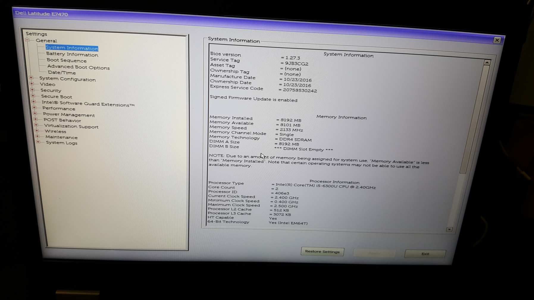 Dell Latitude E7470