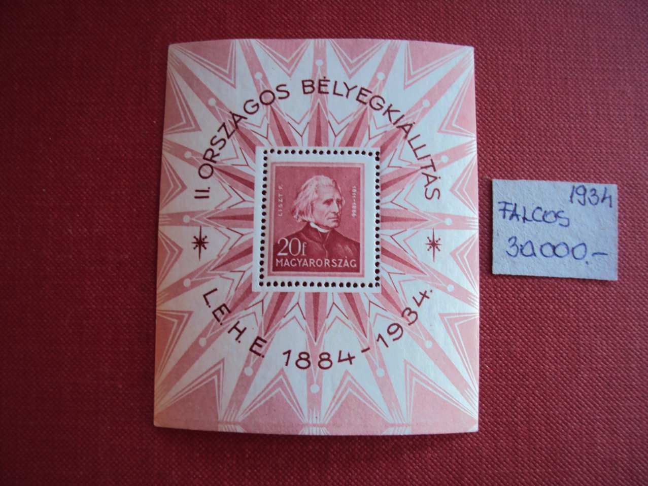 1934-Lehe postatiszta falcos Harmadárban eladó-BAL-5