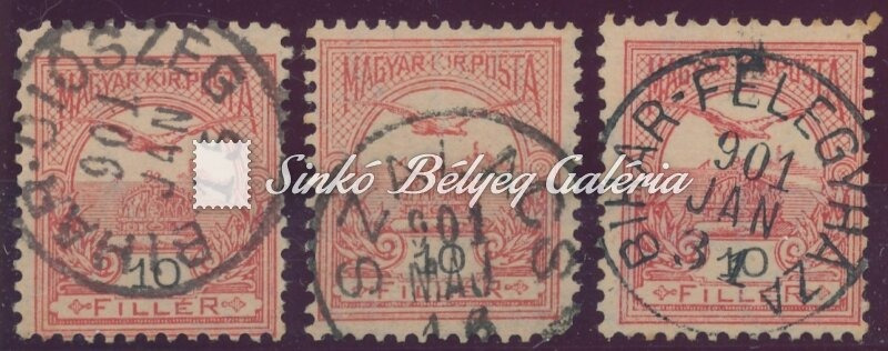 1900. Turul 10f bélyegek