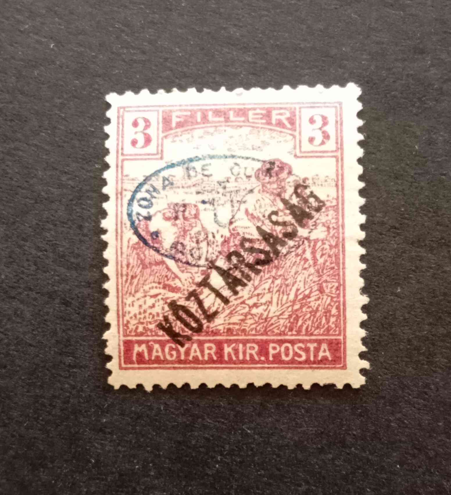 Magyarország 1919 Debrecen román megszállás Arató/Köztársaság 3 F ** postatiszta H