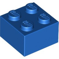Lego Brick 2 X 2, Blue