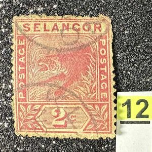 SELANGOR 1891  2CENT BÉLYEG