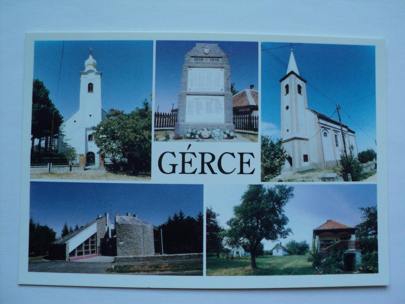 Gérce, Üdvözlet, emlékmű, templom