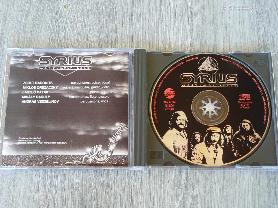 Syrius - Most, múlt, lesz CD