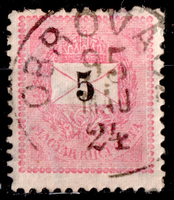 1889 feketeszámú krajcáros OBROVÁCZ bélyegzés Obrovác Horvátország Gudlin E3.20 / 100p (a44)