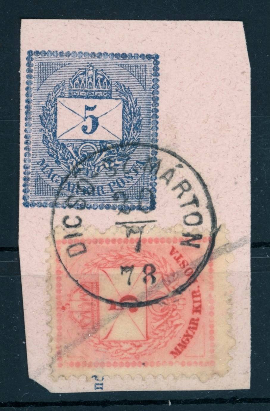 1874 krajcáros DICSŐ-SZ.MÁRTON lebélyegzés Kis-Küküllő Romania Gudlin 60p (e65)