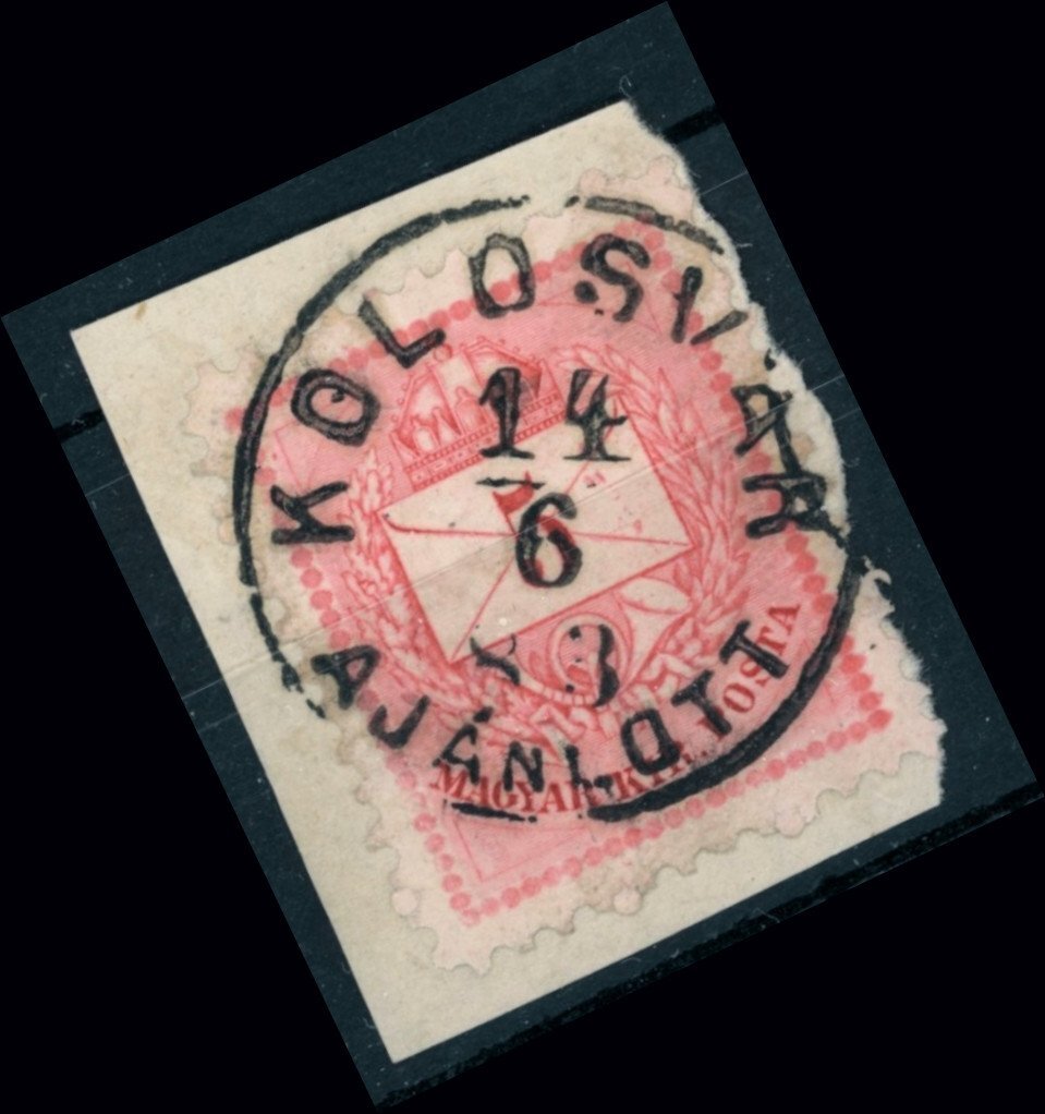 1881 krajcáros KOLOSVÁR / AJÁNLOTT bélyegzés Kolozs Romania Gudlin E3.55 / 80p  (e71)