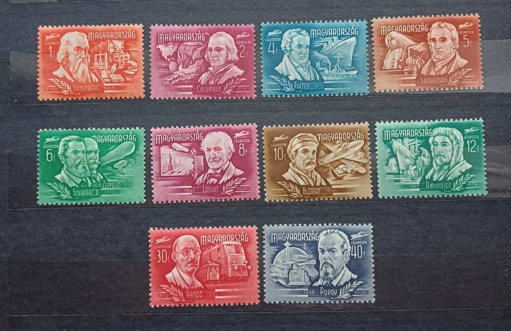 1948. Feltalálók-Felfedezők bélyegsor