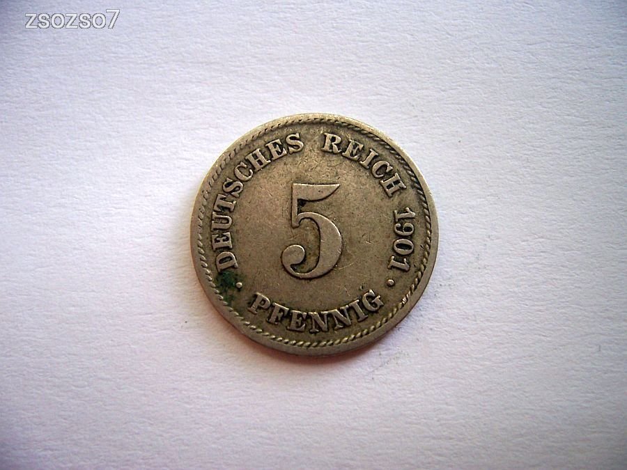 5 Pfennig 1901 E  Németország