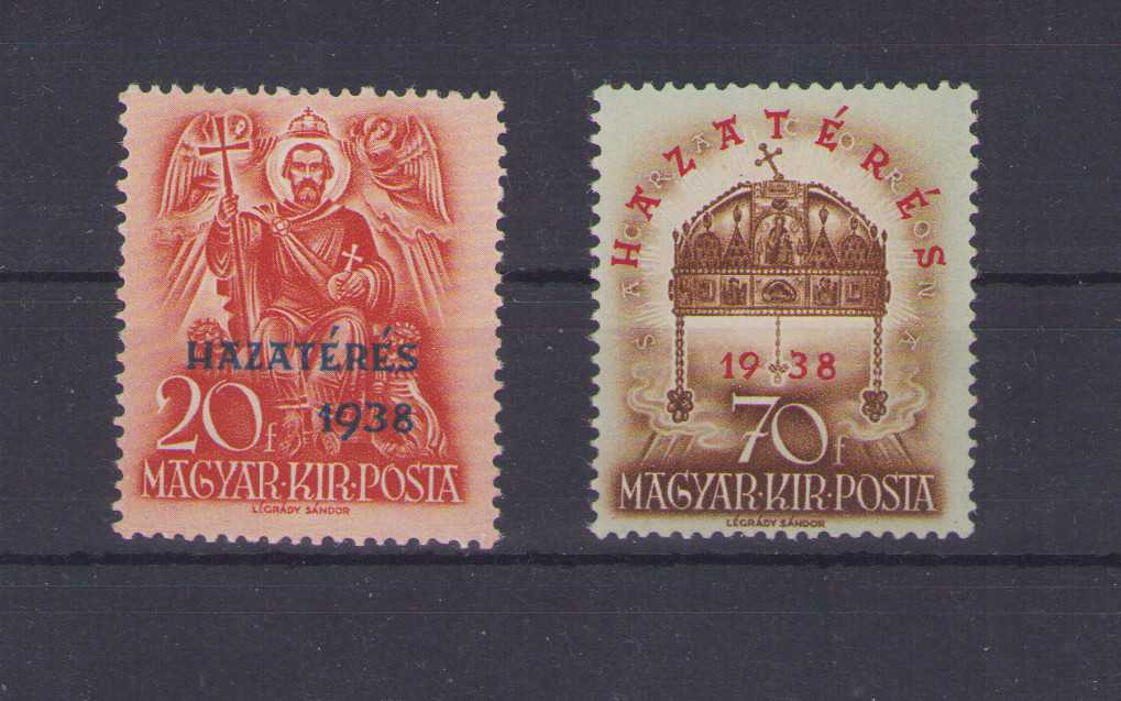 1938 Hazatérés, postatiszta falcos sor