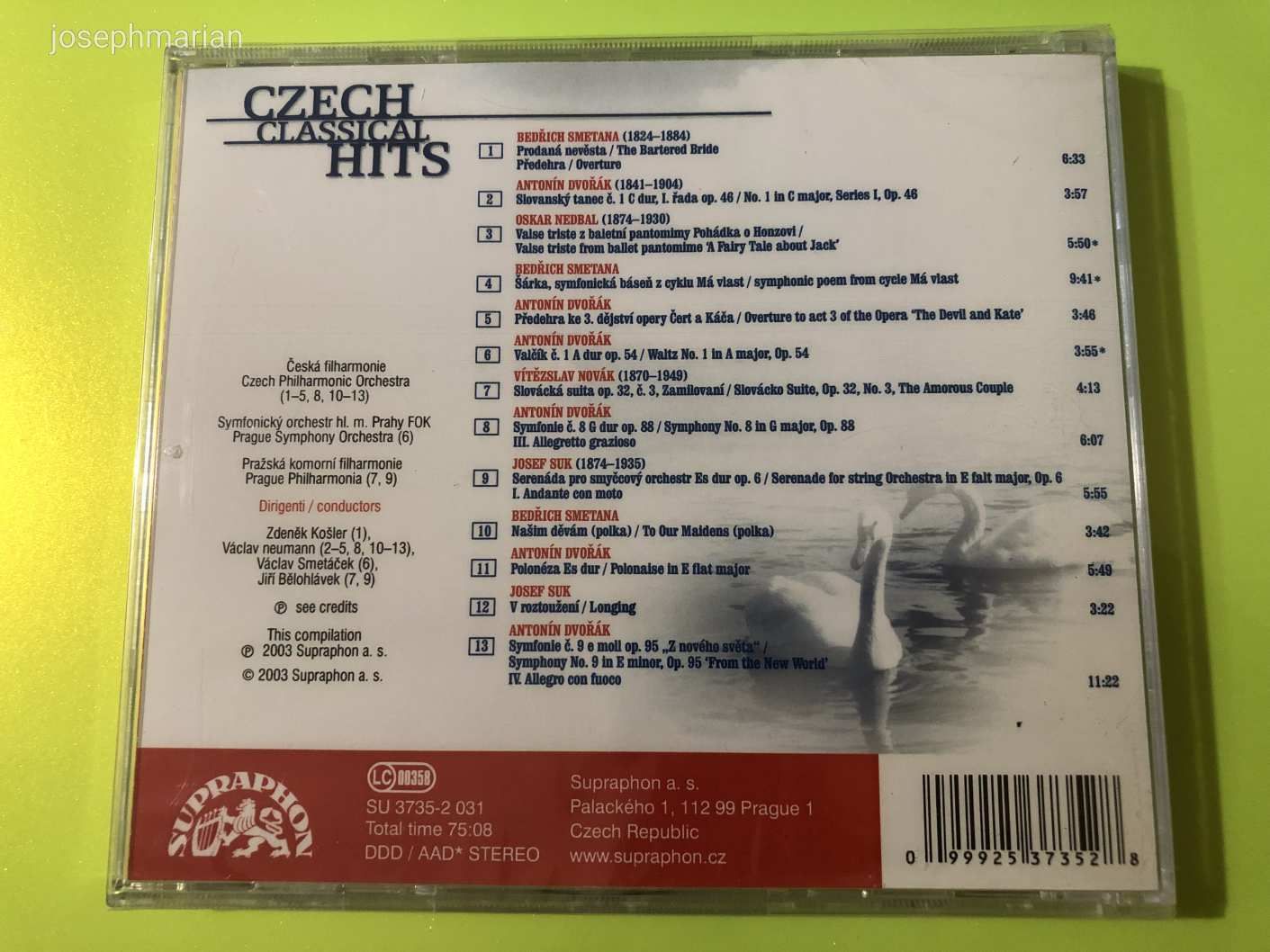 Various Artists - Czech Classical Hits Supraphon Compilation CD
