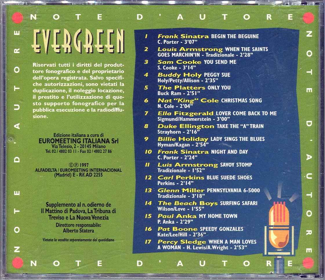 Note D'autore Evergreen VÁLOGATÁS CD