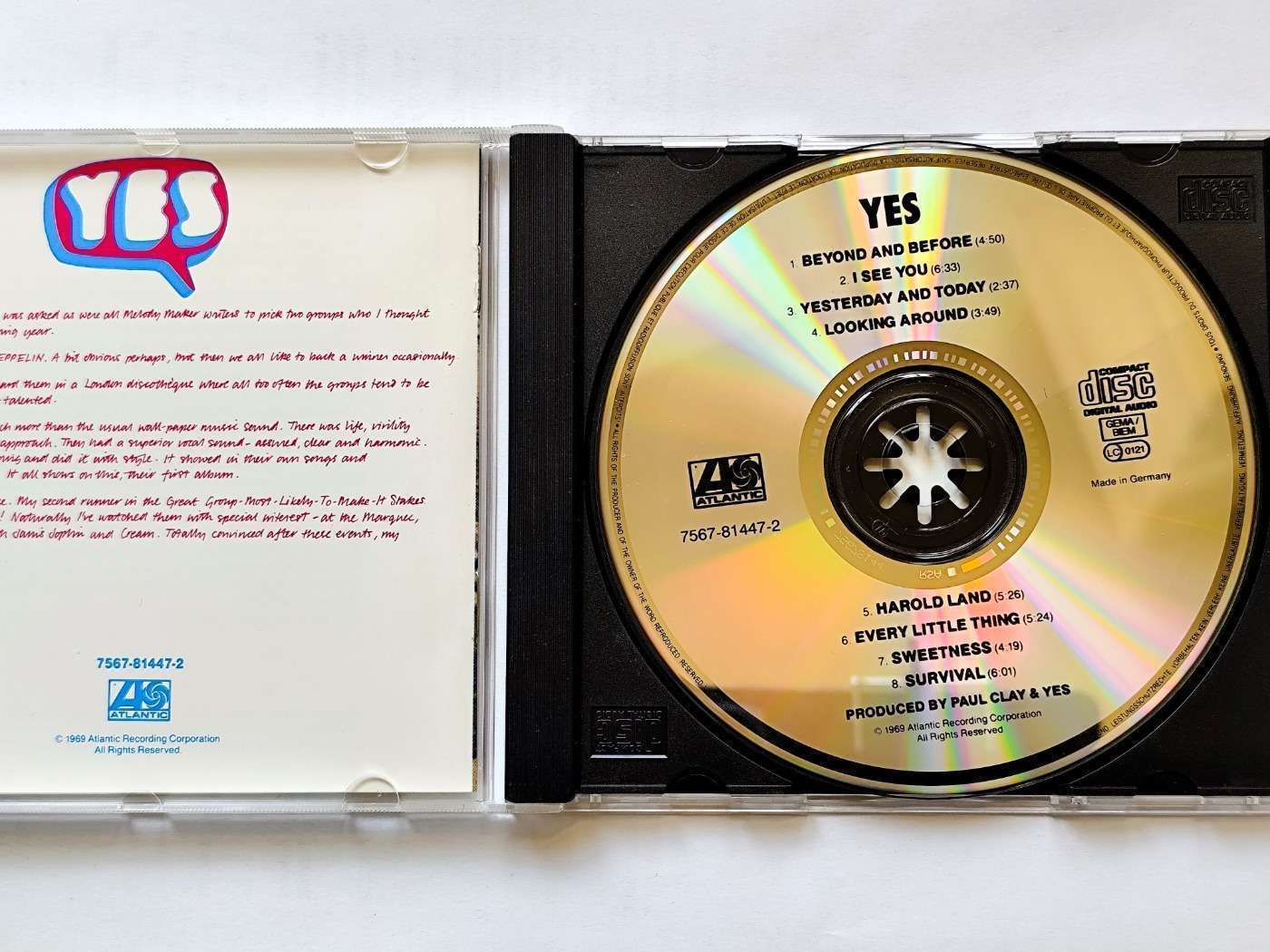 Yes  -  Yes   CD   1989