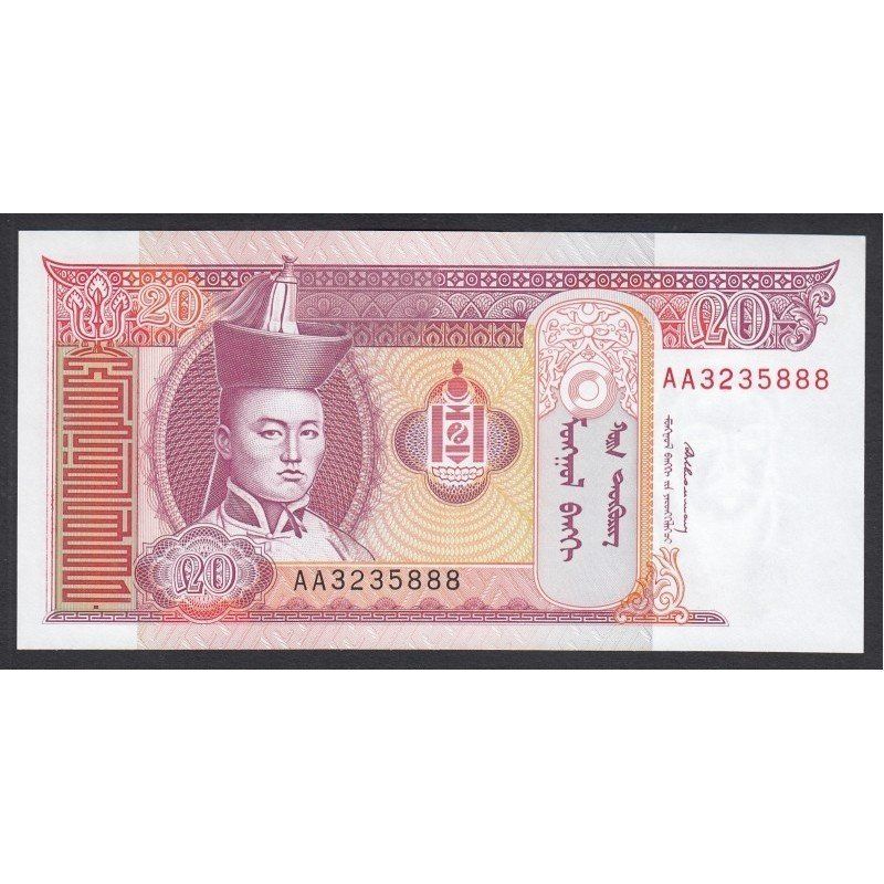 Mongólia, 20 tugrik 1993 UNC