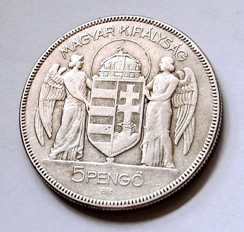 1930, Horthy EZÜST 5 Pengő!