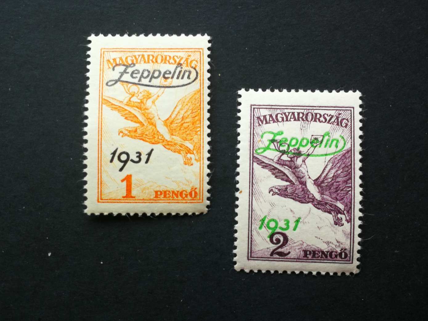 Magyarország 1931 Zeppelin * falcos kat. ár 18000 Ft H