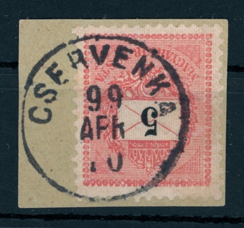 1898 5kr CSERVENKA bélyegzés - Gudlin E3.20 / 25 pont  (e72)