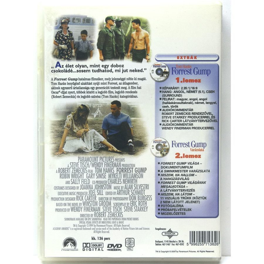 Forrest Gump - Tom Hanks - 2 DVD