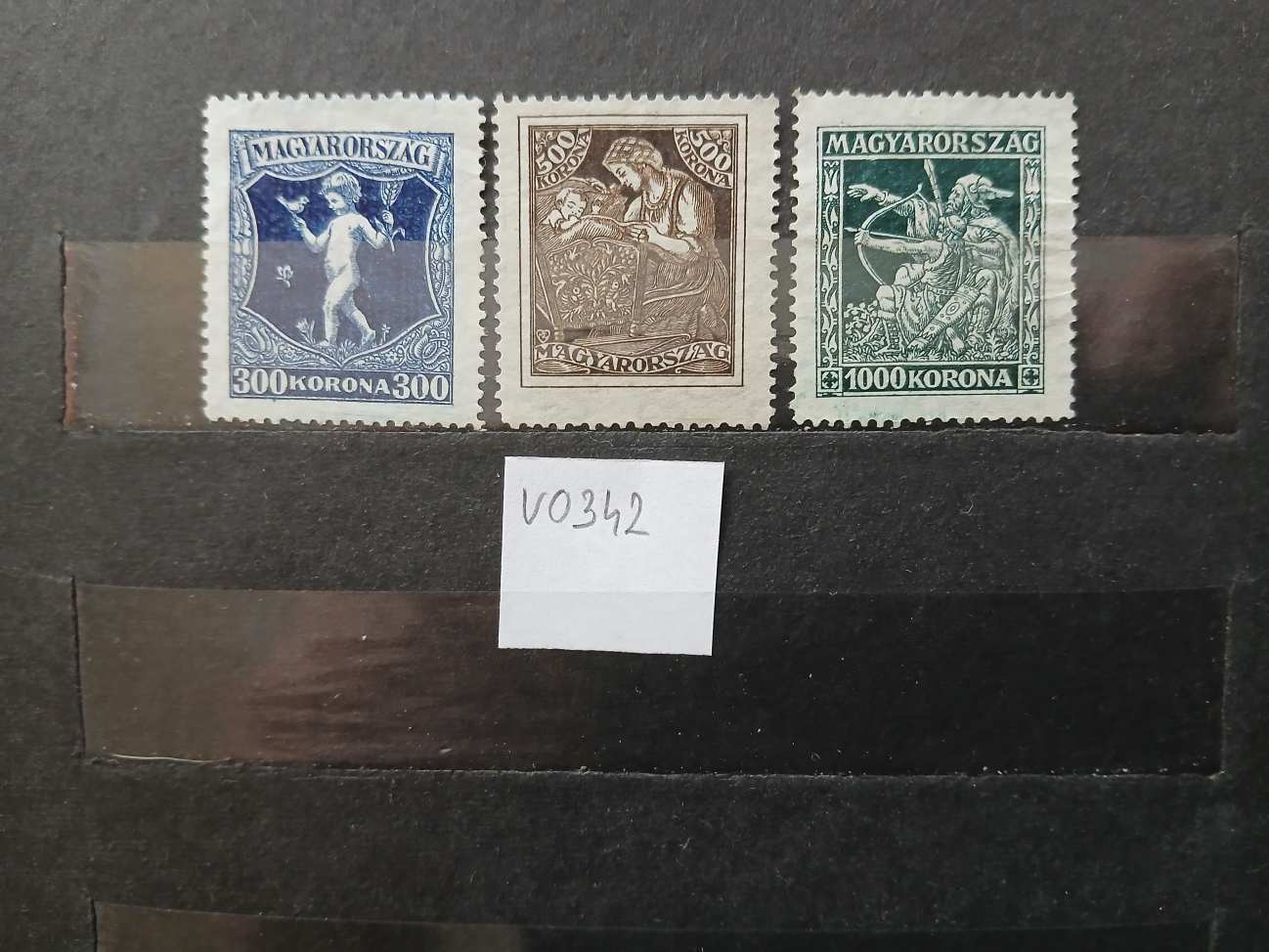 V0342 Magyar bélyeg 1924 418-420 bélyegzett - kat.ár 2400 HUF 