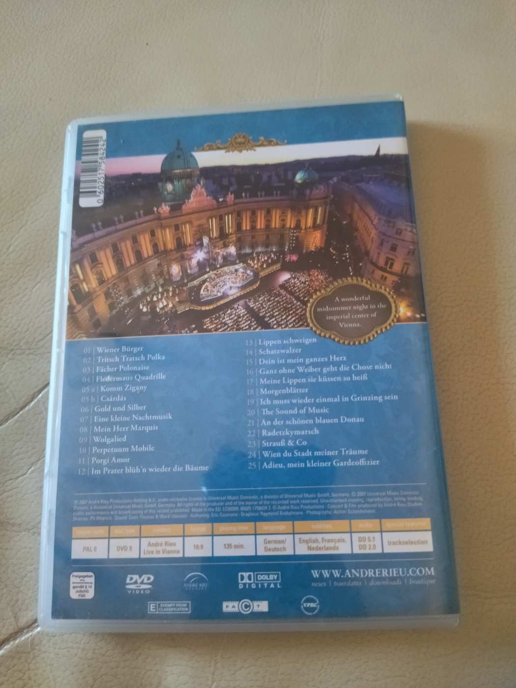André Rieu Live in Vienna dvd booklettel (meghosszabbítva: 3532812551 ...