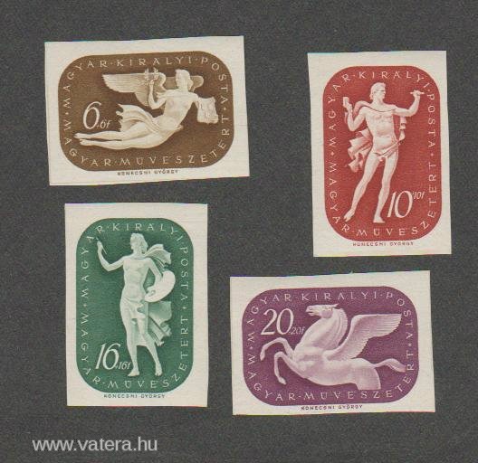 1941 Művész blokkból kivágott bélyegek