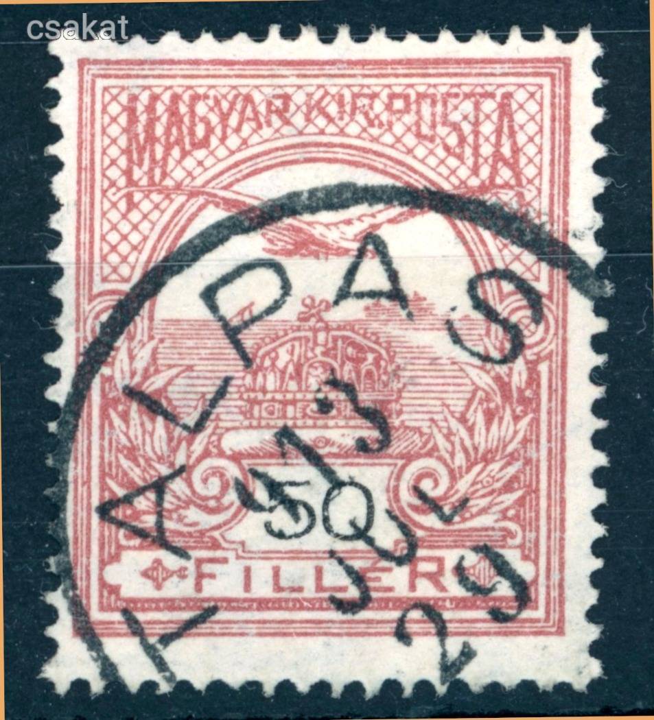 1909 turul TALPAS bélyegzés Arad Romania Gudlin E3.20 / 25p (e12)
