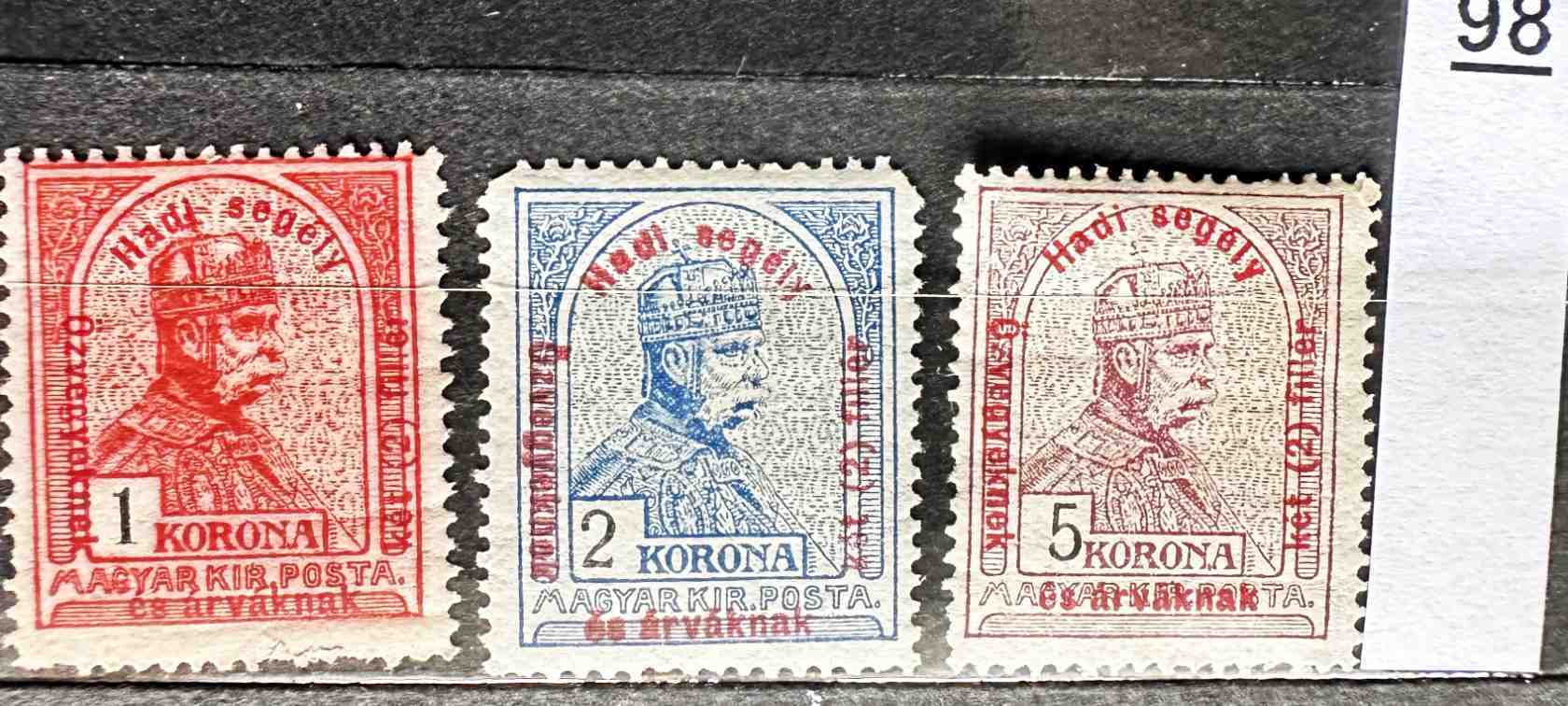 1915 HADISEGÉLY II. ZÁRÓ ÉRTÉKEK POSTATISZTA * MAGYAR BÉLYEG SOR