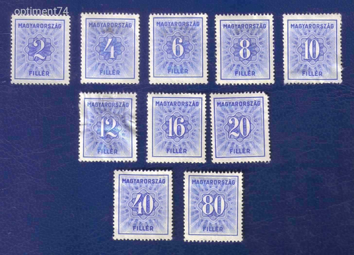 1934. Kékportó teljes sor - Postatiszta, falmentes, szép bélyegek