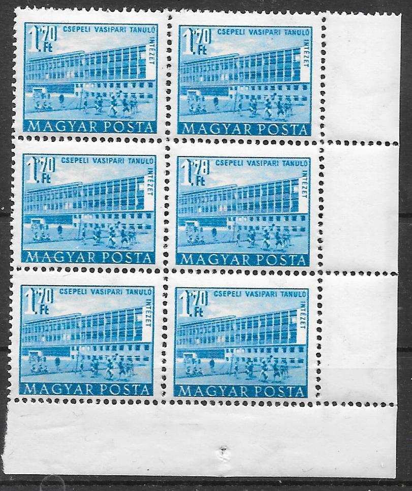1951-53 Épületek 1,78 ft tévnyomat ívsarki 6-os tömbben