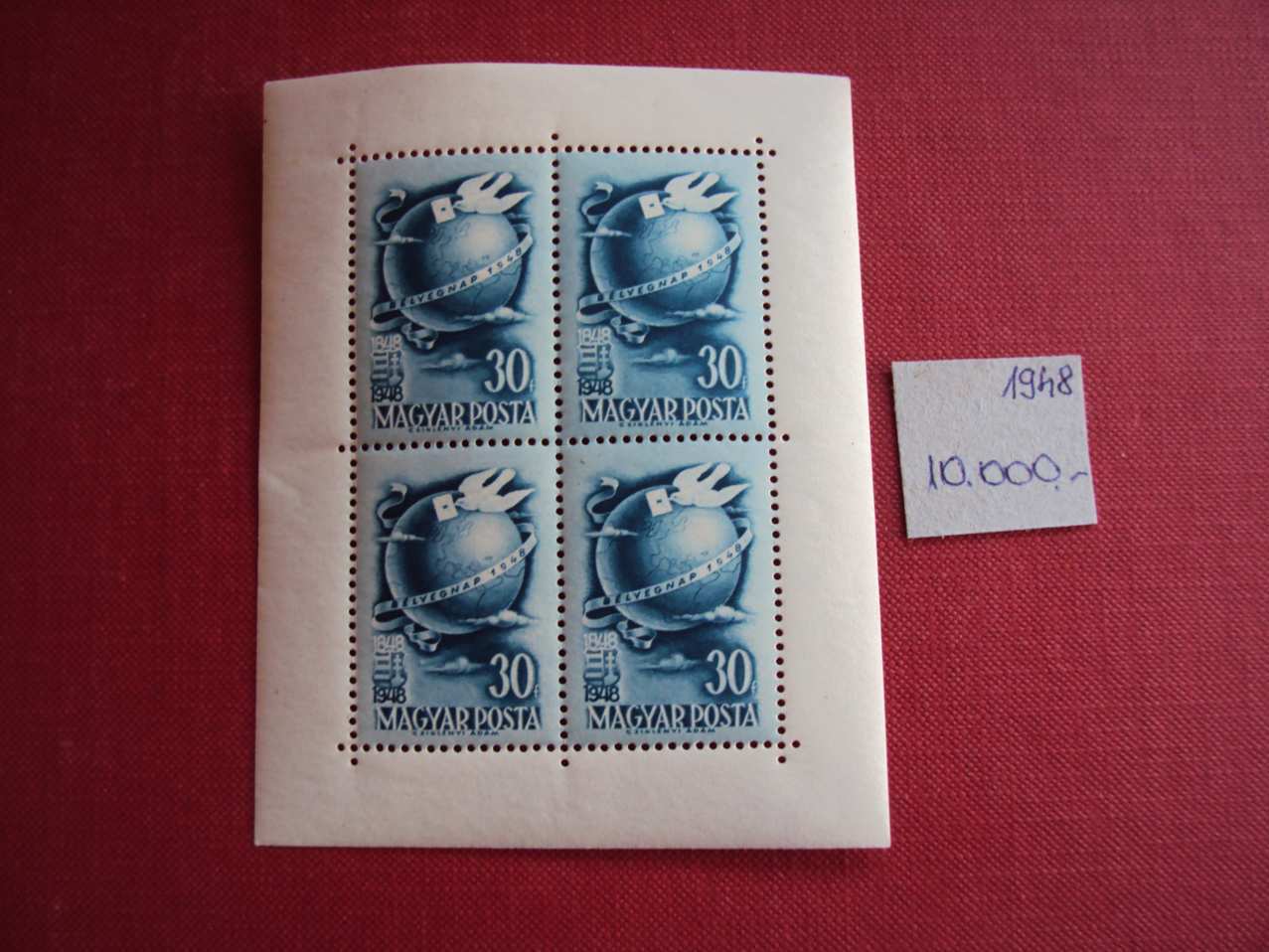 1948 Bélyegnap postatiszta Harmadárban eladó BAL-26
