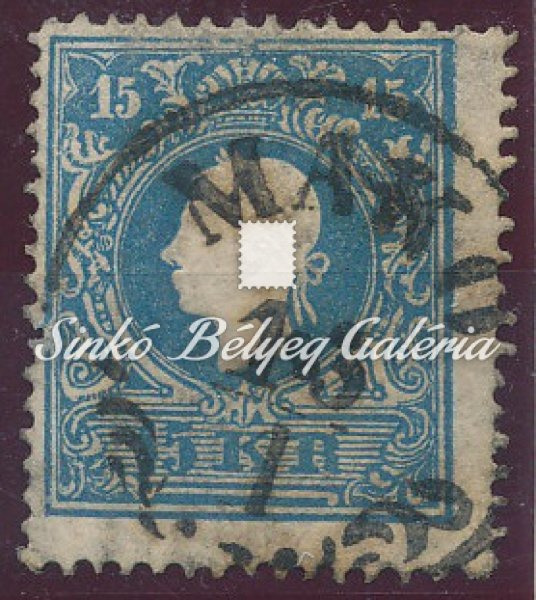 1858. Könyvnyomat dombornyomással 15kr, MAKÓ