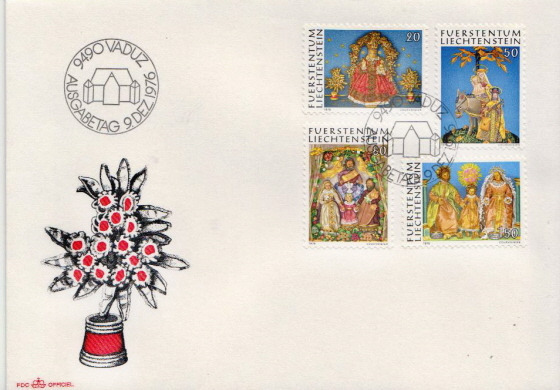 Liechtenstein Karácsony 6 FDCn