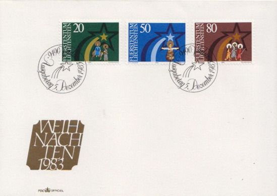 Liechtenstein Karácsony 6 FDCn