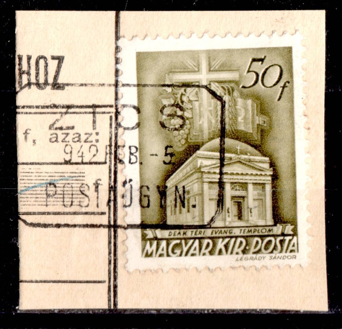 1942 ZICS postaügynökség bélyegzés Somogy megye MPPFB PÜ30 / 10 pont(b78)