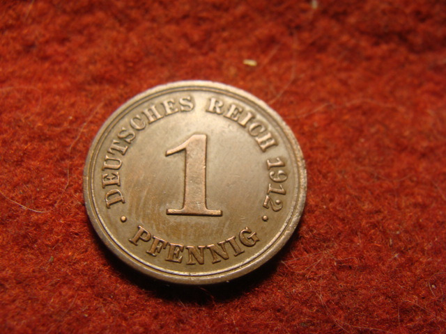 Német réz 1 pfennig 1912 E     703