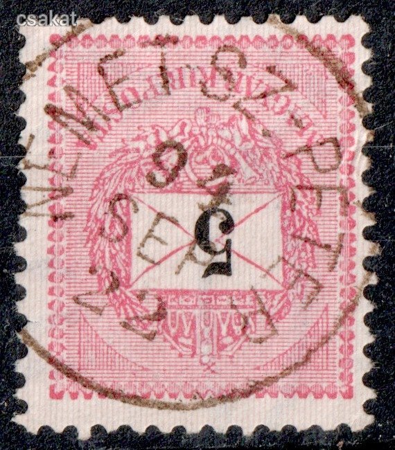1889 feketeszámú krajcáors NÉMET-SZ.-PÉTER bélyegzés Partium Romania Gudlin E3.20 / 60p (d41)