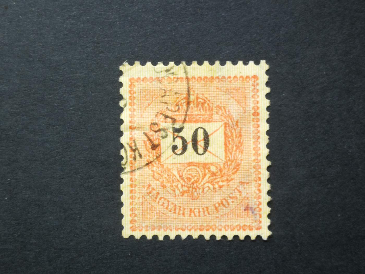 Magyarország 1888 Feketeszámú 50 kr. Budapest D