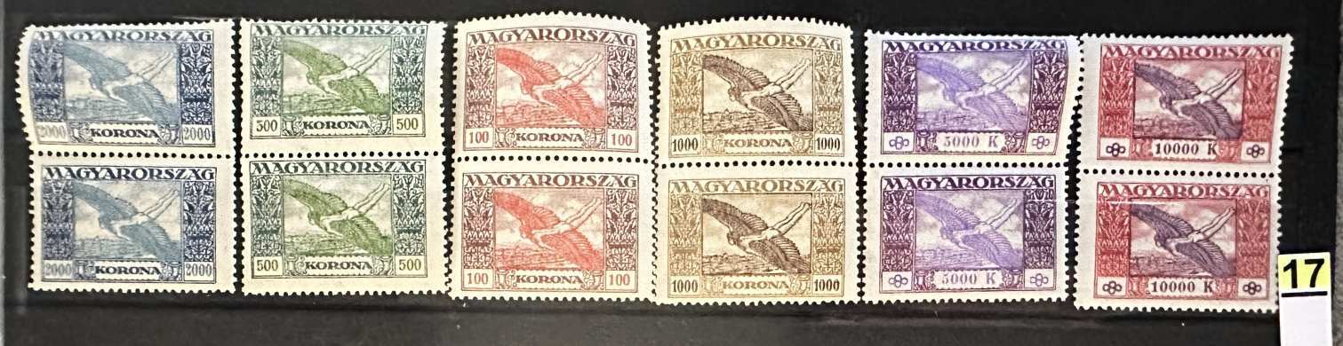 1924 IKARUSZ LÉGIPOSTA PÁR MAGYAR  BÉLYEG SOR**