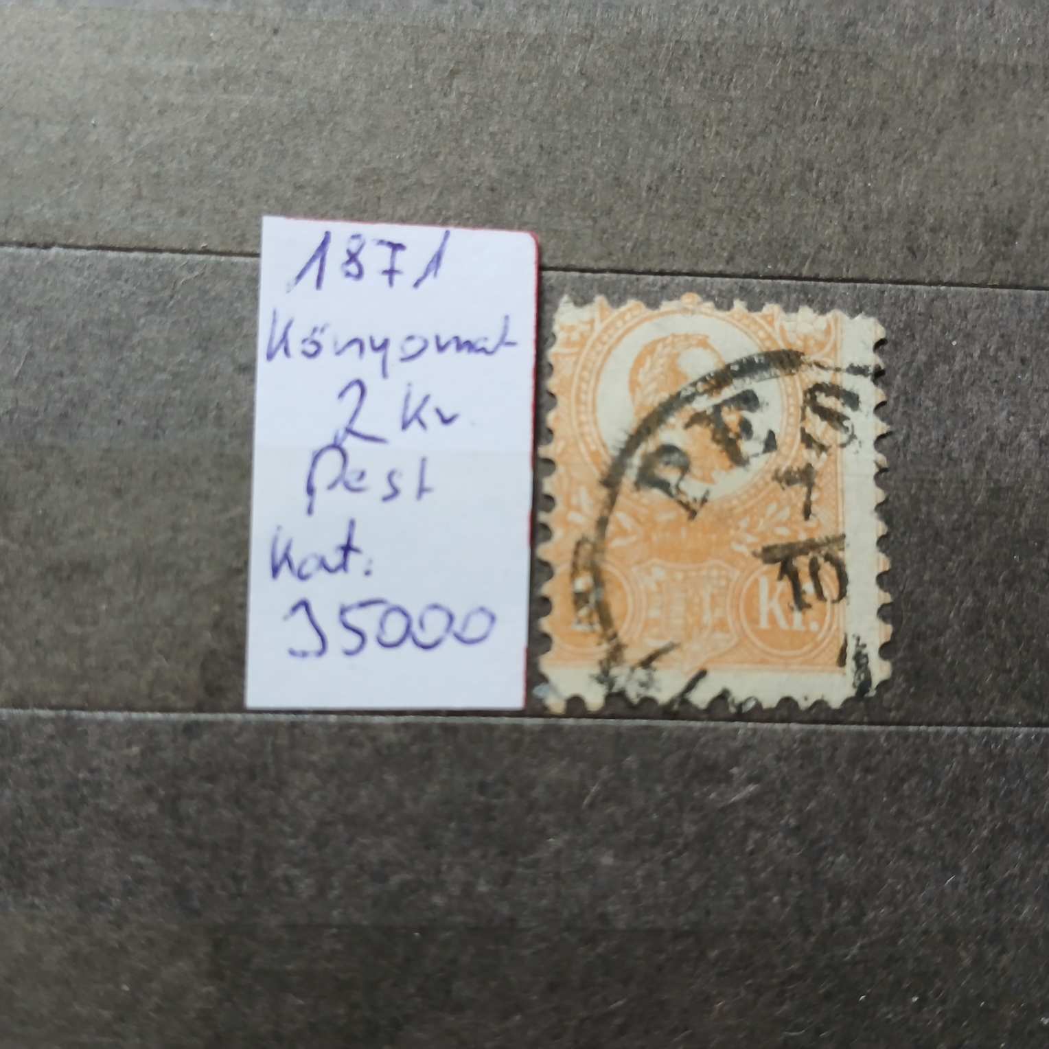1871.Kőnyomat 2 kr.kat:35000ft.
