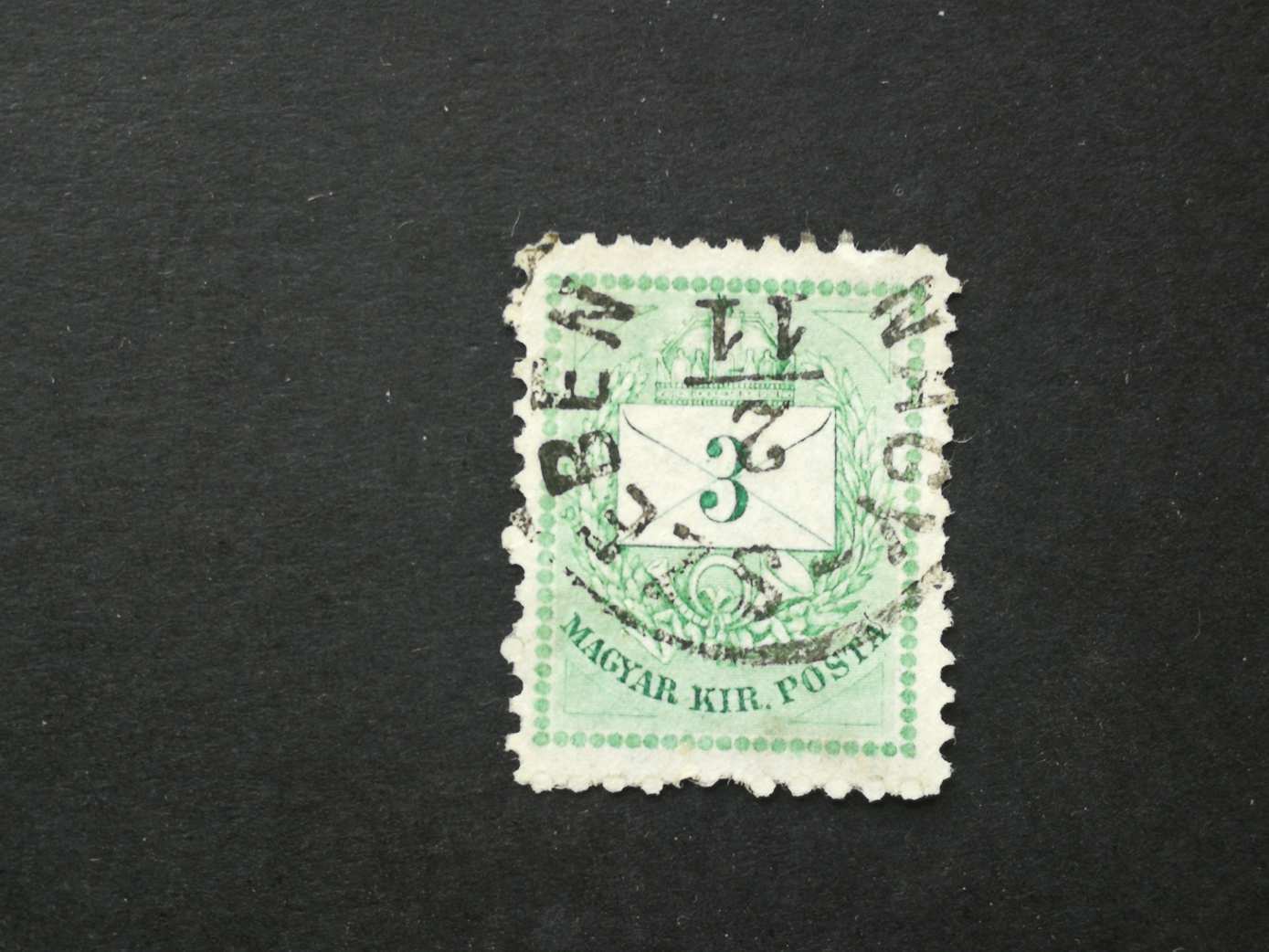 Magyarország 1874 Szí nesszámú krajcáros 3 kr. B 11 1/2 Nagy-szeben  D