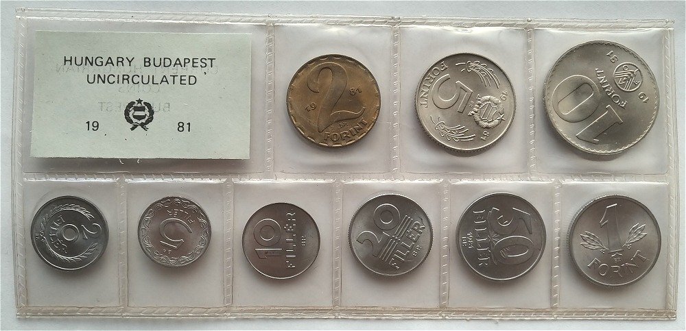1981. évi forgalmi sor UNC