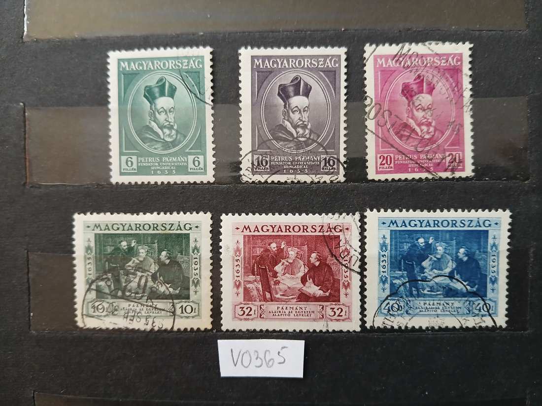 V0365 Magyar bélyeg 1935 555-560 bélyegzett