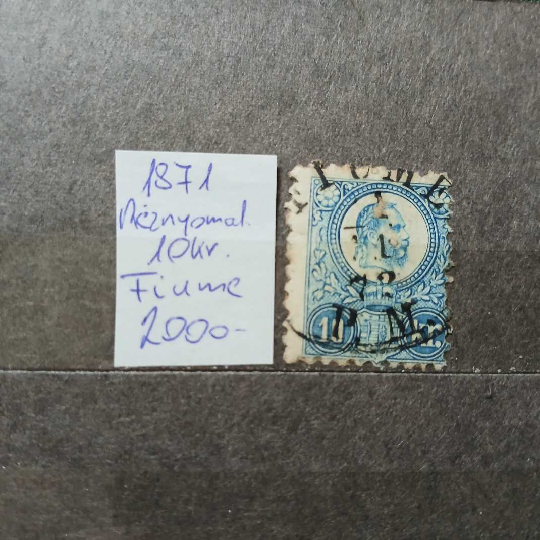 1871 Réznyomat 10 kr Fiume kat 2700 ft