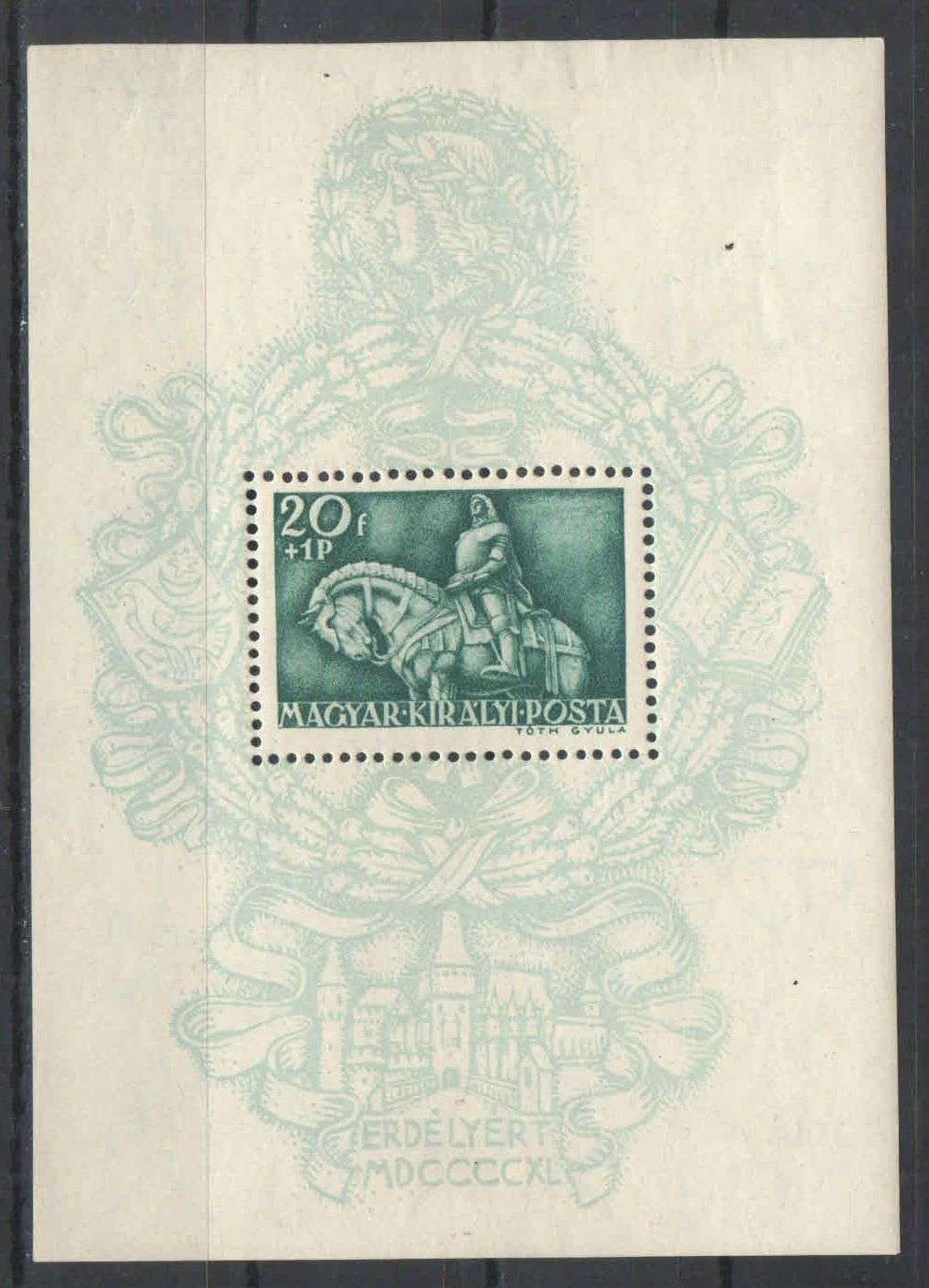 1940. Magyarország - Mátyás király, blokk